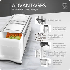 Börner Combi Chef - Professionele vierkante rasp Börner Kitchentools