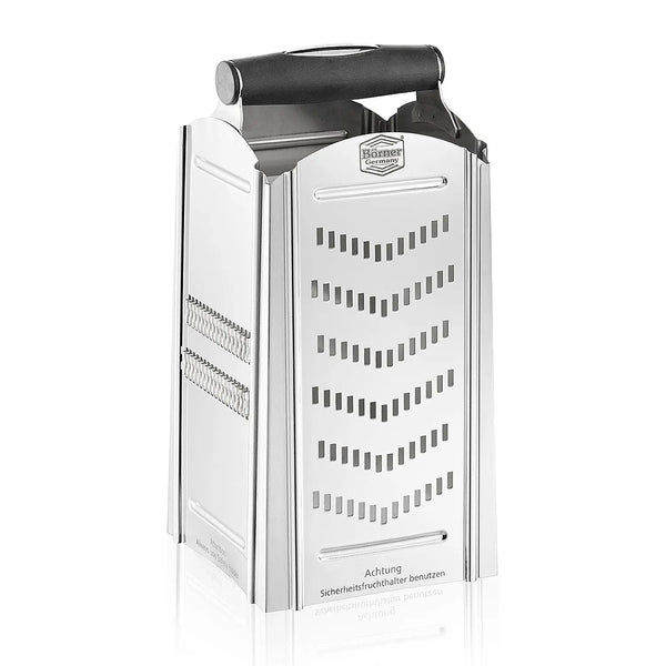 Börner Combi Chef – Râpe 4 Faces En Inox Avec Récipient, La Meilleure Râpe Multifonction Fromage Légumes Zestes